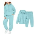thumbnail image 1 of Tween Sweatsuit Set for Girls 2PC Long Sleeve Zip Up Hoodie and Active Jogger Pants Fall Clothes 11-12 Years Girls Clothes, 1 of 9