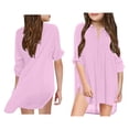 thumbnail image 1 of Tween Swim Cover Up Girl V Neck Chiffon Shirt Quick Dry Swim Dress Girl's Swimsuit Beach Cover Up 10-11 Years, 1 of 9