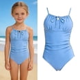thumbnail image 1 of Tween Swimsuits Halter 1 Piece Bathing Suit Quick Dry Swimwear Ruched Tween Swimsuit Girls 11-12 Years, 1 of 5