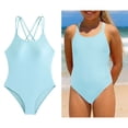 thumbnail image 1 of Tween Swimsuits Sleeveless 1 Piece Swimming Suits Quick Dry Swimwear Cross Shoulder Strap Girls 1 Piece Swimsuits 11-12 Years, 1 of 7