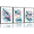 thumbnail image 1 of Tween Teen Girls Bedroom Canvas WallPictures Blue Green Prints Preppy Wall Decor Perfume Makeup Brushes And Headset Music Lover Teenager Posters Painting for Mature Girls Bedroomd, 1 of 6