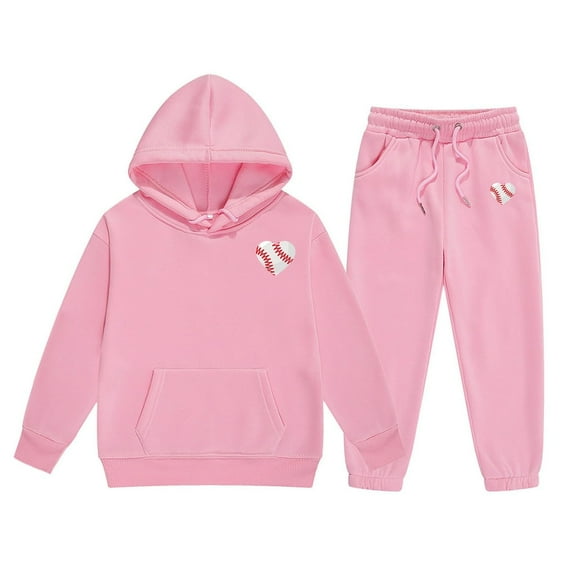 Tween Tracksuit Athletic Sweatsuits Sets 2 Piece Long Sleeve Pink Soft Hoodie and Active Jogger Pants Winter Clothes Clothes for Boys 10-11 Years