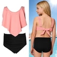 thumbnail image 1 of Tween Two Piece Swimsuit Girls Ruffled Girls Bikini with Chest Pad Tween Bathing Suits 10-11 Years, 1 of 6