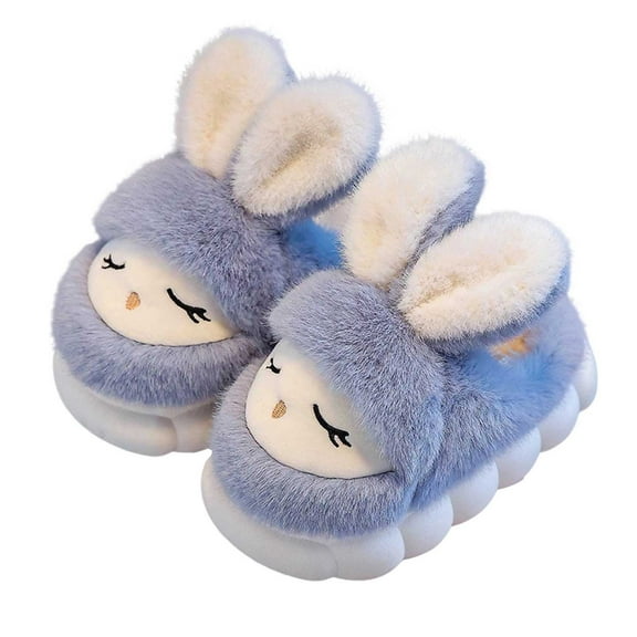 Tween Winter Girls Slippers Cozy Soft Sole Cartoon Indoor Footwear Daily Home Shoes（Ages 4 14）