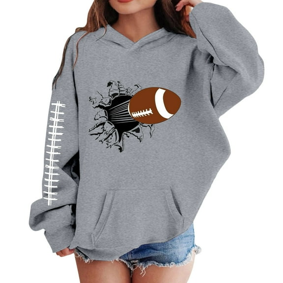 Tween girls trendy clothes. Trendy Cute Hooded Sweatshirt with Pocket Baggy Pullover Winter 2025 2026 Fall Clothes Teens - Grey,13-14Years