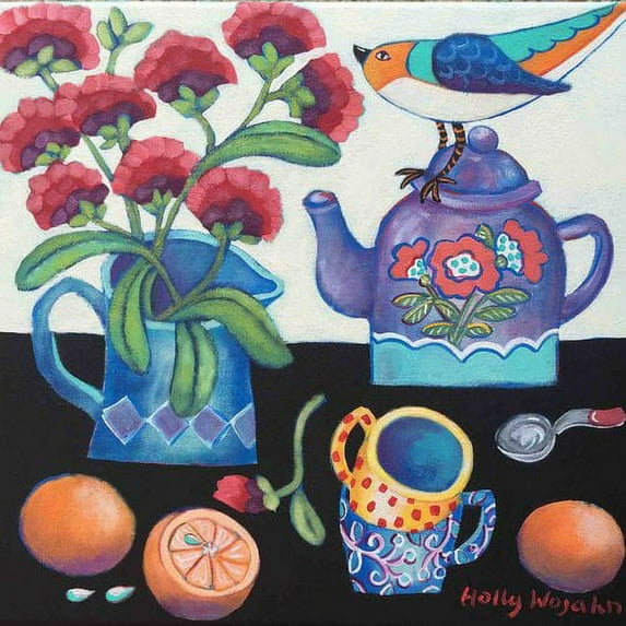 "Tweet Tea" Painting Print on Canvas