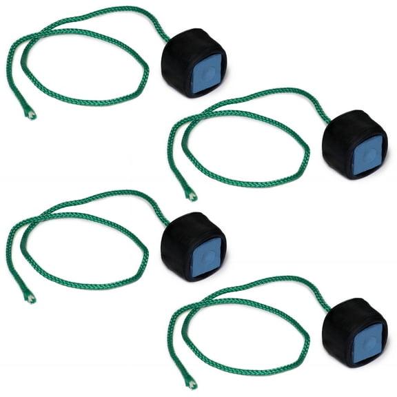 Tweeten Rubber Covered Metal Grip Pool Billiard Table Chalk Holder with Chalk & Cord, Pack of 4