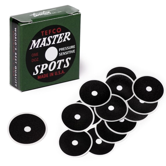 Tweeten Tefco Master Pool Billiard Table Spots 12 pcs/1 box - 1 1/4" - Black