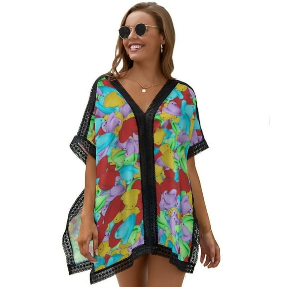 Tweets Printed Women's Swimsuit Cover Up Summer Swimsuit Dress