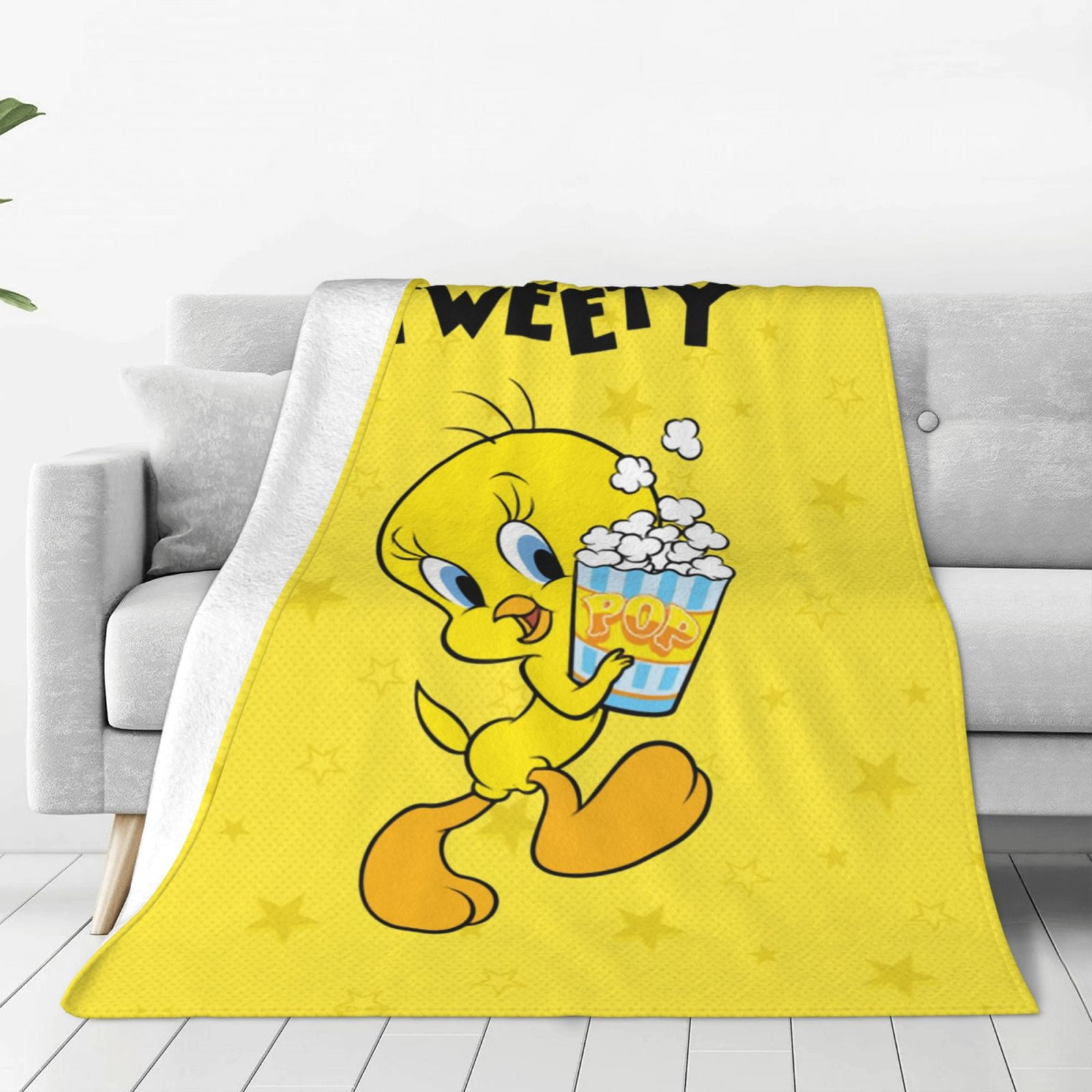 Soft Bird Print Fleece Blanket 80"x60" - Micro Flannel Throw For Couch, Bed, Car & Gifts