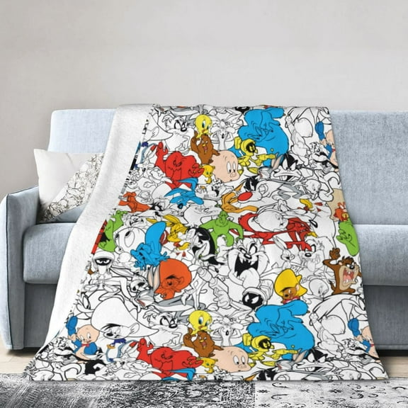 Tweety Bird Bed Blanket Super Soft Flannel Throw Blanket Lightweight Warm Cozy Cartoon Blankets Gifts for Kids Adults 40"x30"