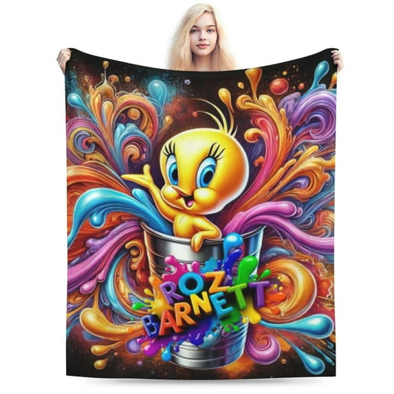 Tweety Bird Blanket, Super Soft Throw Blanket For Bed Sofa Couch, Cozy Flannel Blanket For Bedroom Livingroom, 40"X30"