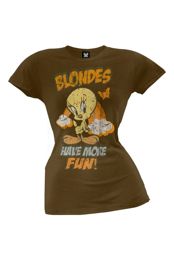 Tweety Bird - Blondes Have More Fun Juniors T-Shirt