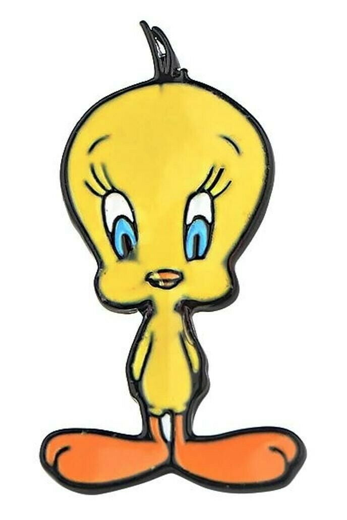 Tweety Bird Enamel Metal Pin, 1.15 Inches Tall Cartoon Characters