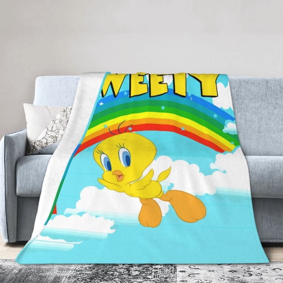 Tweety Bird Looney Tunes Throw Blanket Kids Plush Blanket Ultra-Soft Micro Flannel Fleece Blanket for Bedding Sofa Travel 60"x80"