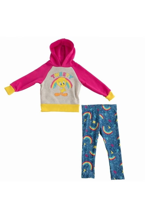 Tweety Bird Rainbow Infant Fleece Jacket Set - Toddler 2T - 2 Piece