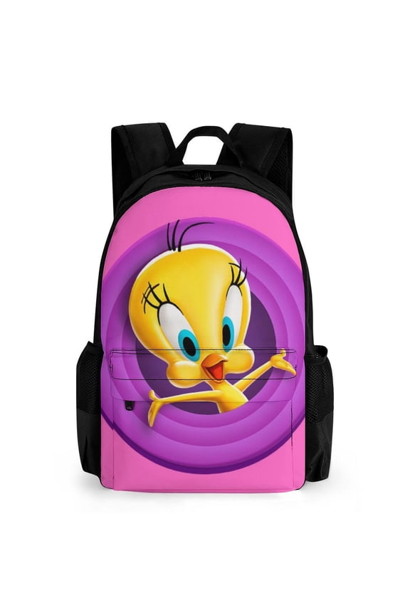 TweetyBird Looney Tunes Casual Backpack Lightweight Daypack Bookbag Printed Shoulder Bag Rucksack