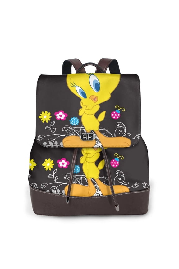 Tweetybird Backpack Purse For Women Men Trendy Satchel Bookbag Leather Drawstring Daypack For Casual Travel