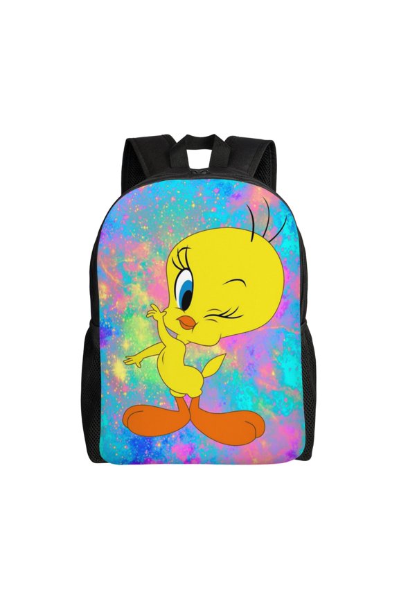 Tweetybird Looney Tunes Backpack Casual Knapsack Simple All-Purpose Bookbag Travel Rucksack For Men And Women