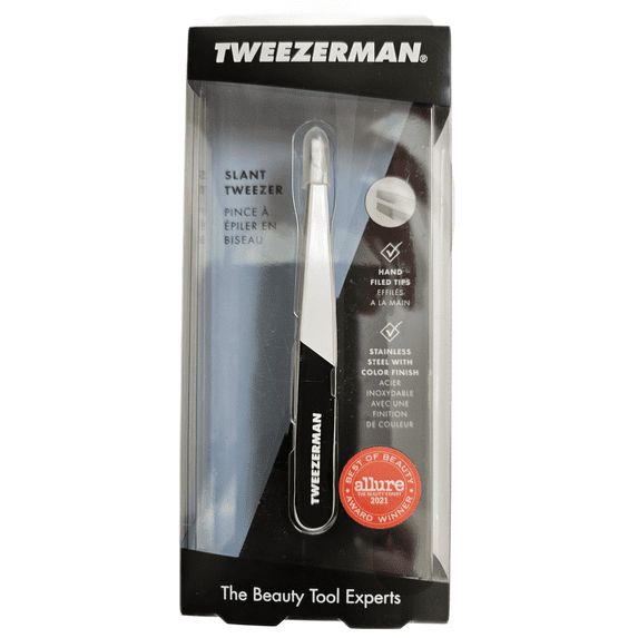 Tweezerman 1230-TTR Midnight Strike Stainless Steel Slant Tweezer Sealed
