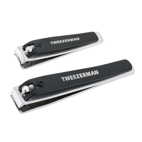 Tweezerman 2 Piece Stainless Steel Nail Clipper Set for Nail Care