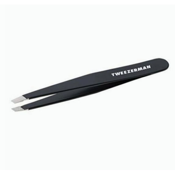Tweezerman Black Full Slant Stainless Steel Slant Tweezer Free Ship