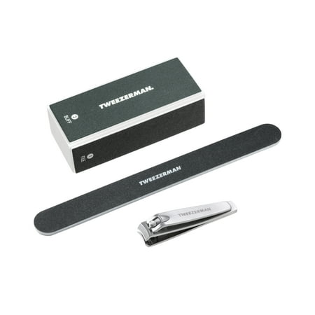 Tweezerman Black Manicure Kit - Nail File, Clipper and Buffer