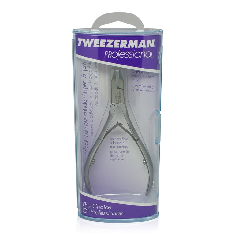 Tweezerman Stainless Steel Nail Cuticle Nipper, 1/2 In. Jaw