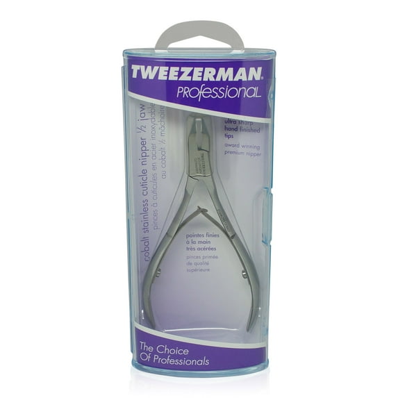 Tweezerman Cobalt Stainless Cuticle Nipper, 1/2 In. Jaw - Medium