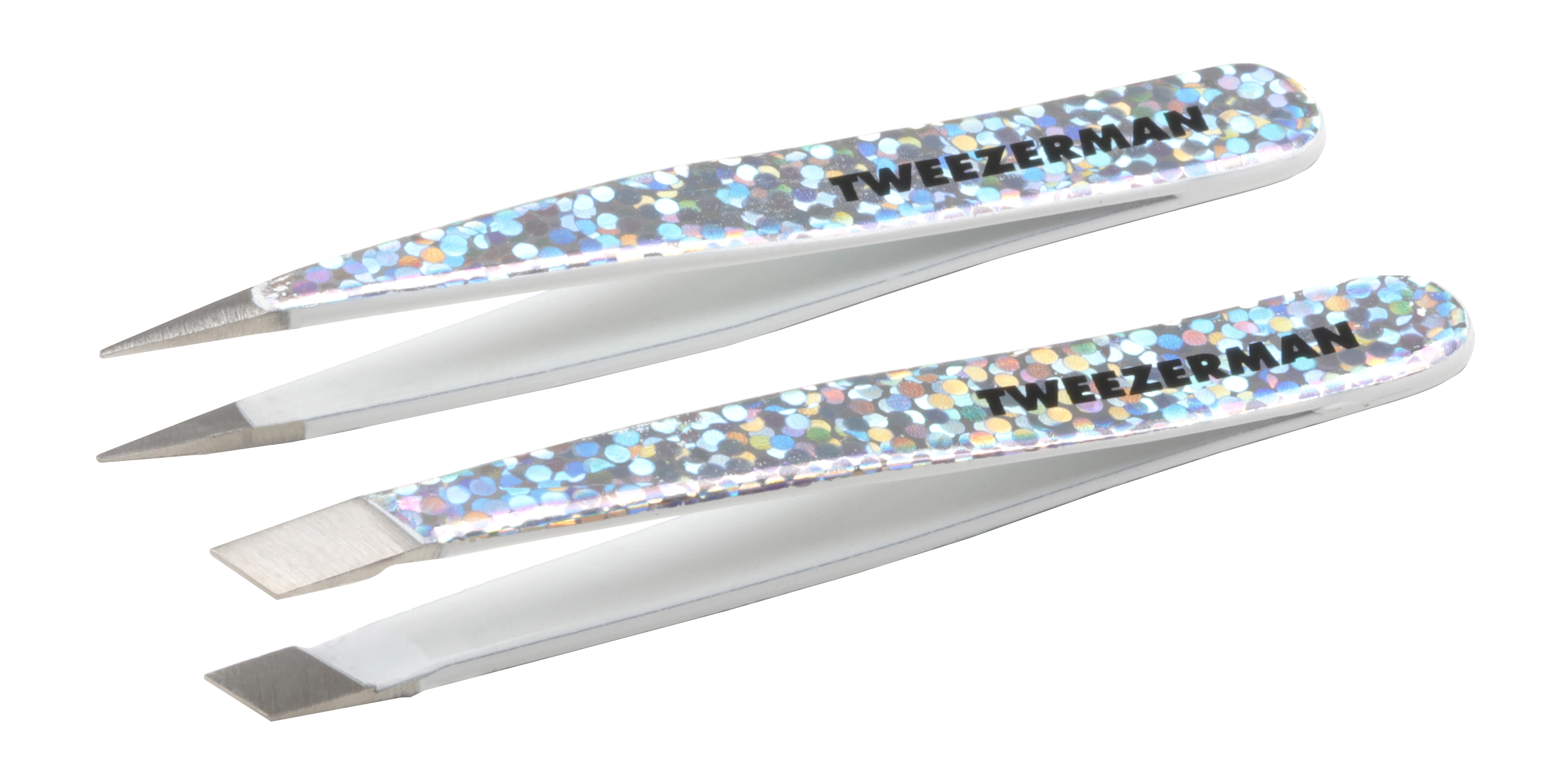 Tweezerman Rose Gold Mini Slant Tweezer and 10x Mirror