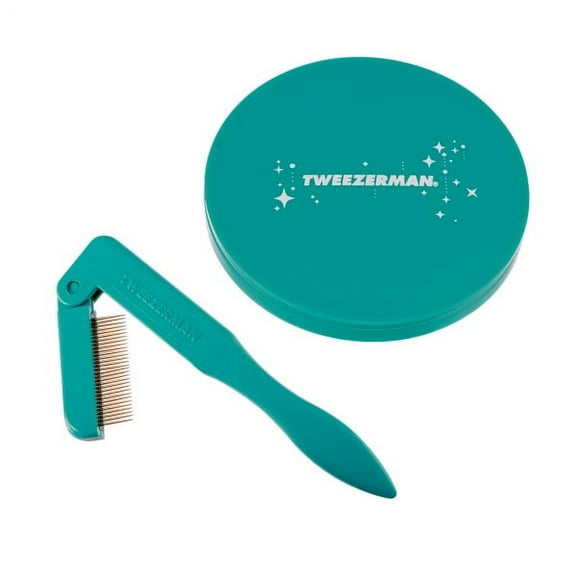 Tweezerman Majestic Turquoise iLashcomb and Compact Mirror Set