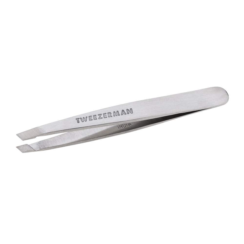 Tweezerman Stainless Steel Mini Slant Tweezer | Classic | Tweezers for Women and Men | Women's Grooming | Tweezers for Women Facial Hair | Eyebrow Plucker Tweezers