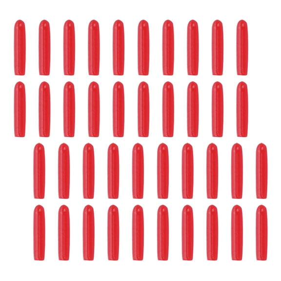 UKCOCO 120Pcs Tweezer Tip Covers Red Silicone Protective Sleeves for Eyelash Crafting and Storage