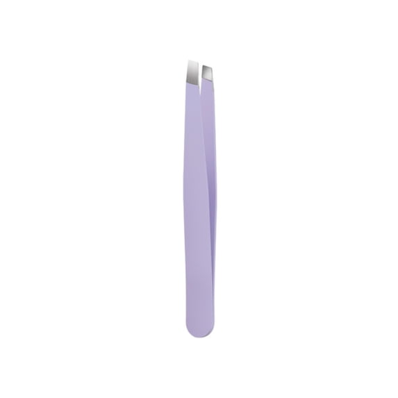 Tweezers for Eyebrows, Slant Tip and Pointed Eyebrow Tweezer Great Precision for Eyebrows Facial Hair, Ingrown Hair, Splinter, Blackhead and Ticks Remover (2-piece) (Purple2)