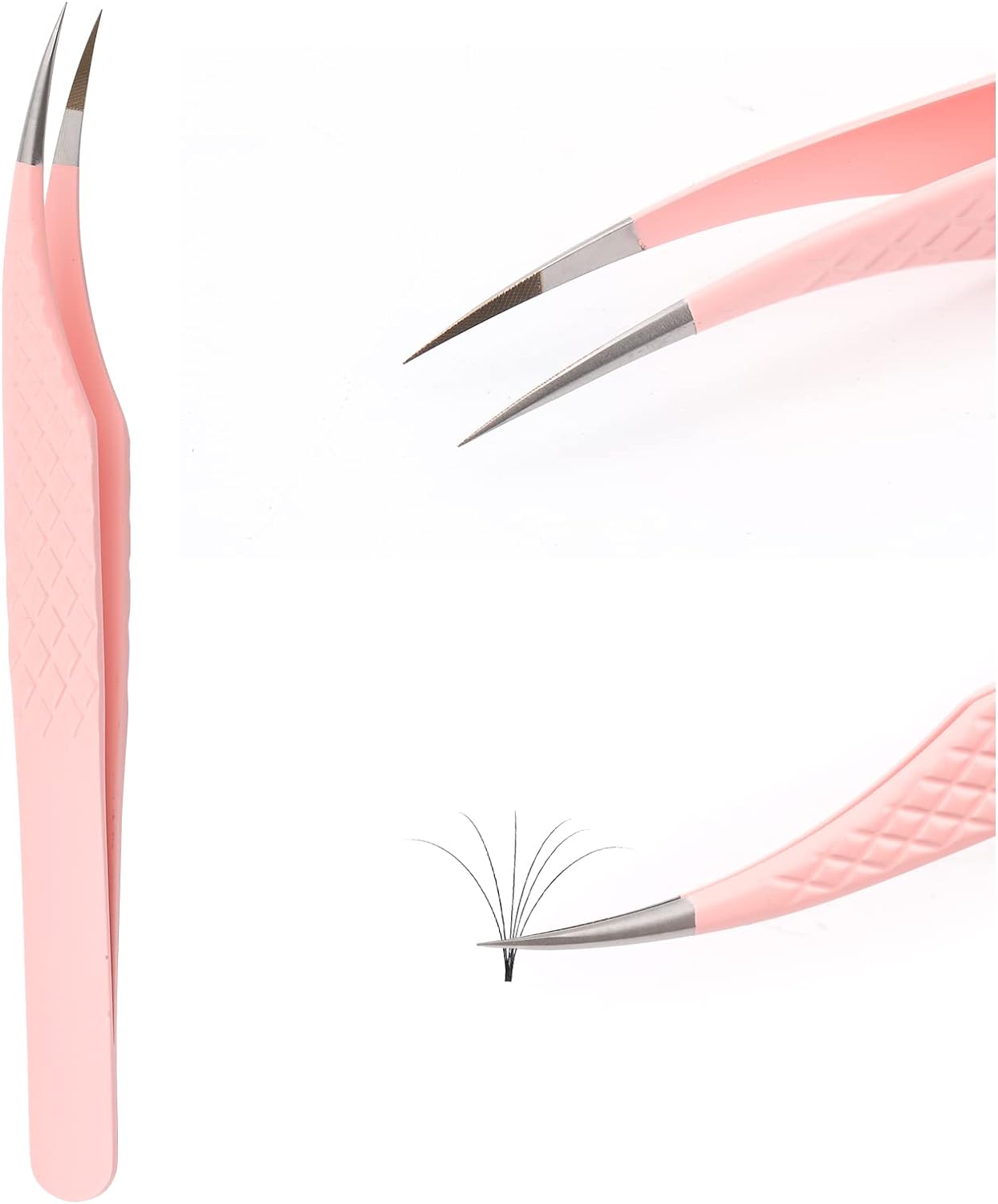 Tweezers for Eyelash Extensions Fiber Tip Eyelash Tweezers Dolphin