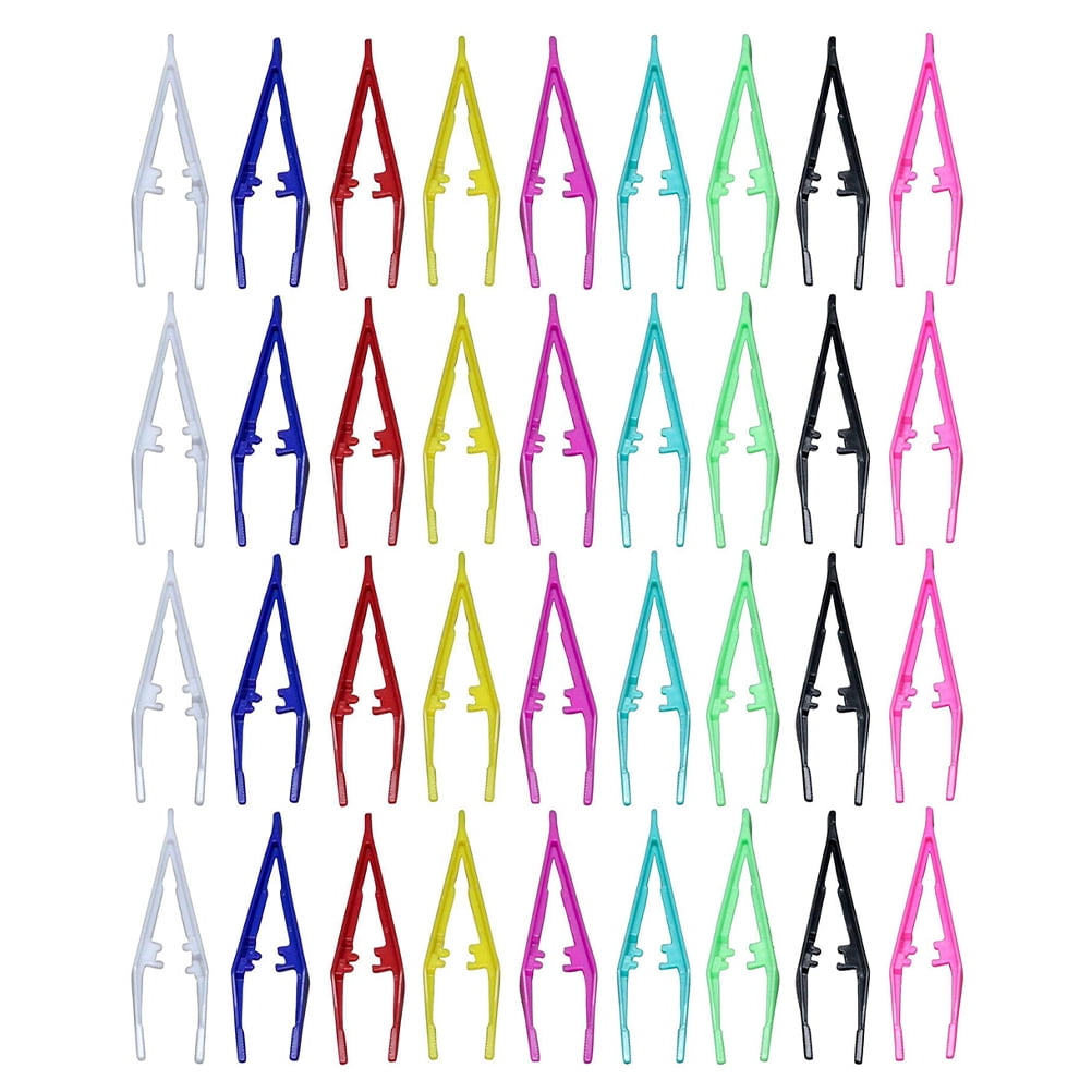 Tweezers Makeup Accessories Disposable Tool Beads Jewelry Making Student Feed 50 Pcs