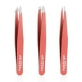 Tweezers Set, Professional Stainless Steel Tweezers for Eyebrows, Great