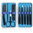 thumbnail image 1 of Tweezers Set for Men/Women, 9PCS Professional Stainless Steel Tweezer Kit with Leather Travel Case, 1 of 9