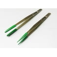 thumbnail image 1 of Tweezers Slide Locking PVC Rubber Tipped Set Of 2 Pointed and Blunt Non-Marring Tweezers Jewelry Tool Tweezers Tips Have Rubber Coating for Securely Holding to Not Mar or Scratch the Article By JTS, 1 of 9