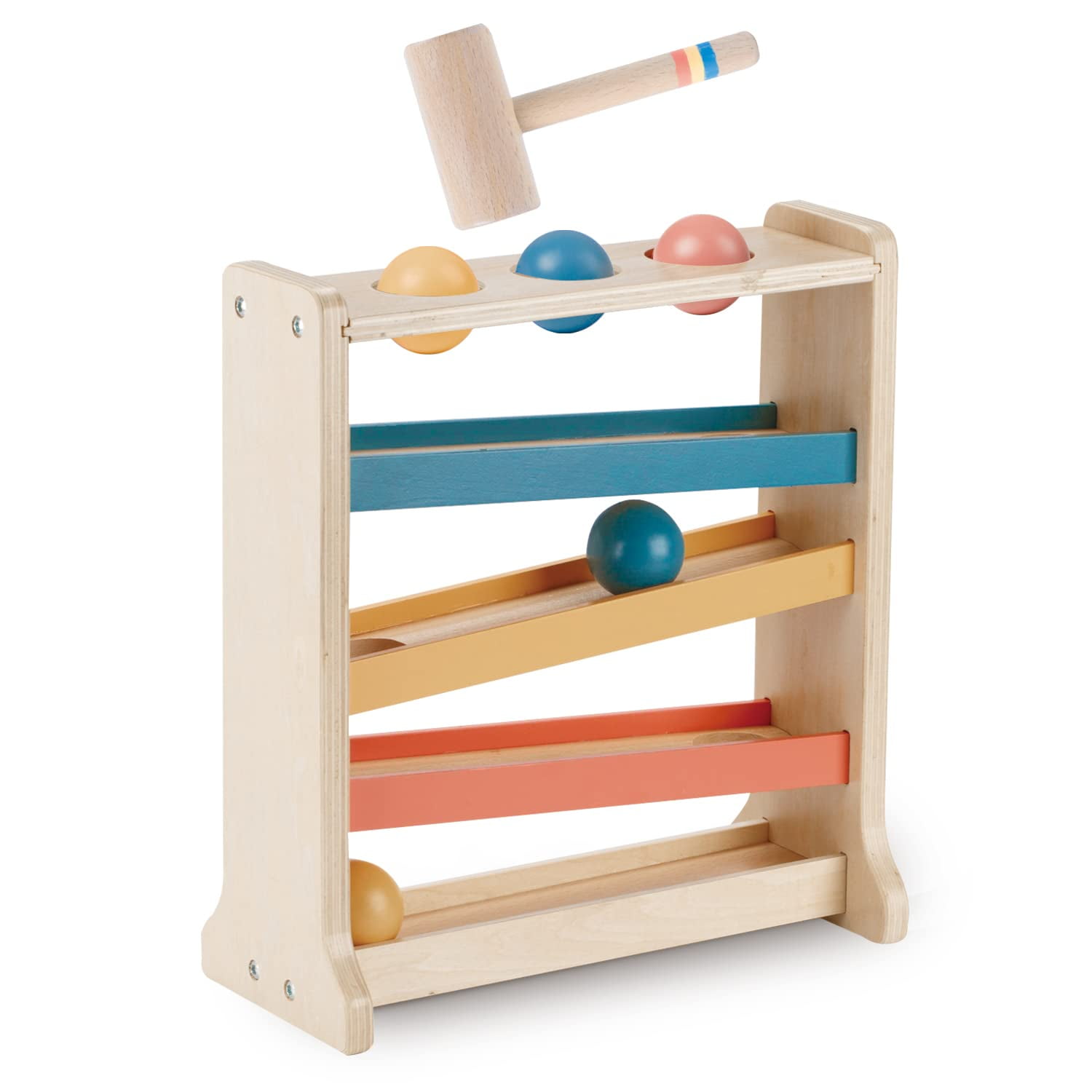 Twefex Montessori Ball Tracker, Award Winning Durable Pound A Ball Drop Toy, Early Developmental