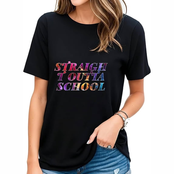 Twelfth Grade Tribe Back to School Gifts Comfortable Graphic T-Shirt for Women, Cute Short Sleeve Top