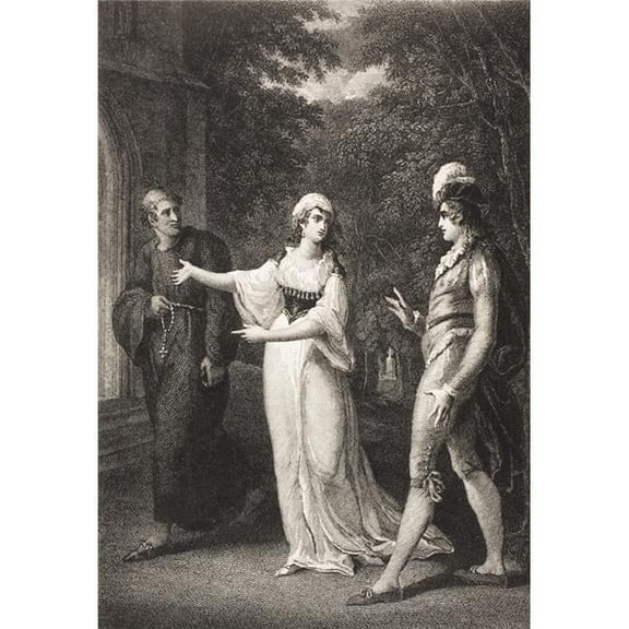 Twelfth Night - Or - What You Will Act IV Scene III Olivia-S Garden. Sebastian - Olivia & Priest From The Boydell Shakespeare Gallery Published Late 19th Century After A Paintin