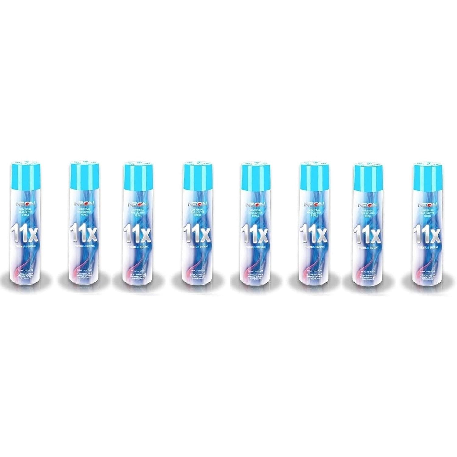 Neon 11 Twelve (12) Cans of Neon 11x Ultra Refined Butane Fuel Lighter Refill ...