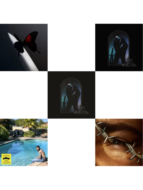 Twelve Carat Toothache & Austin (Forest Green/2LP) (X) & Hollywood's Bleeding (Lavender Vinyl/2LP) & Hollywood's Bleeding (2LP/Pink Vinyl) & Beerbongs & Bentleys (2LP/Clear Vinyl)