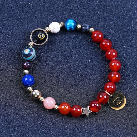 Twelve Constellation Blue San Constellation Bracelet 8mm Agate