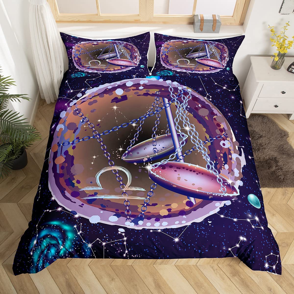 Twelve Constellation Duvet Cover Set Leo Comforter Cover Set Lion