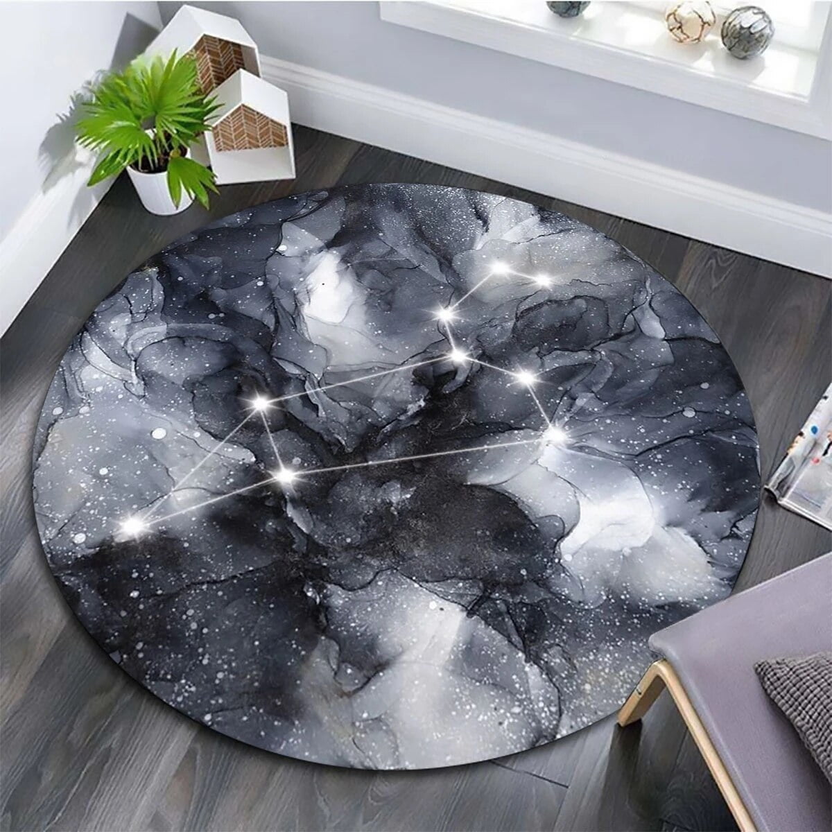 Twelve Constellation Round Carpet Capricorn Virgo Leo Universe Nebula ...