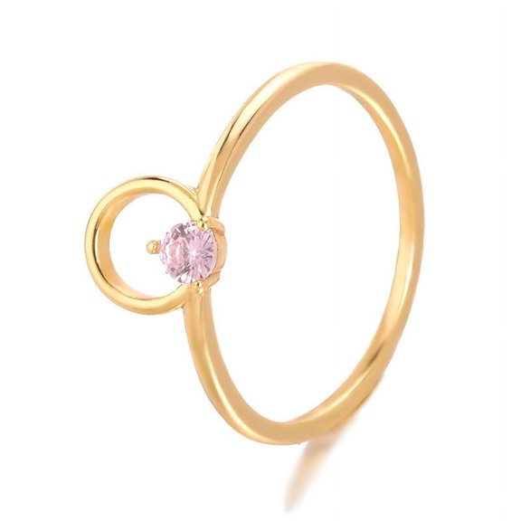 Twelve Constellation Women's Ring Closed Colored Zircon