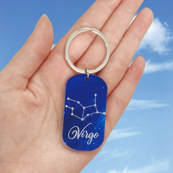 Twelve Constellations Keychain Virgo Multifunctional Keychain 2D Double-Sided Printing Design Acrylic Decorative Gift
