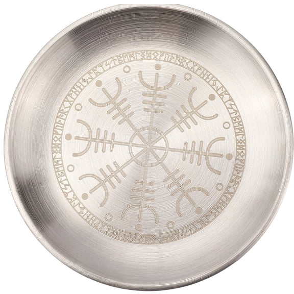 Twelve Constellations Plate Jewelry Dish Ritual Flat Bowl Round Silvery Tray Offering Bowl Dish Ring Trinket Holder DIY